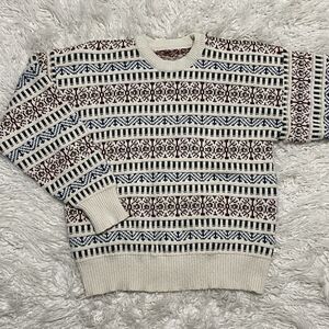 Vintage Boat House Row Knit Anchor Fisherman Nautical Sweater Sz M Made in USA